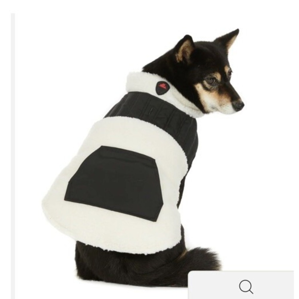 Pajar Pup Mixed‎ Media Sherpa Dog Jacket Black M New